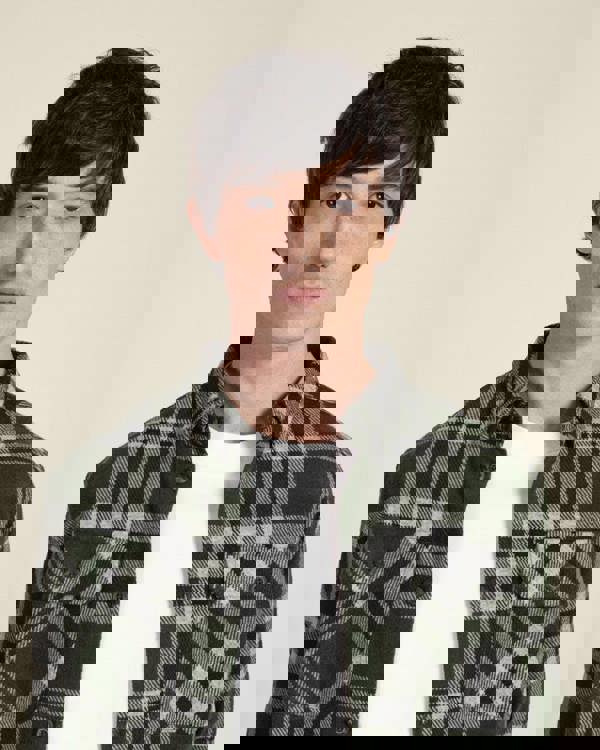 Larsson & Co Green Check Jersey Casual Overshirt