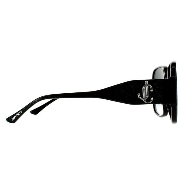 Jimmy Choo Sunglasses TARA/S DXF 9O Black Glitter Dark Grey Gradient