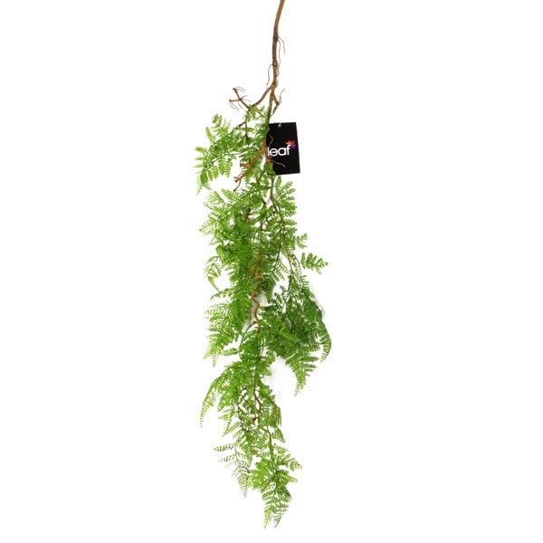 Leaf 6 x 100cm Artificial Hanging Maidenhair Fern Plant Dark Green