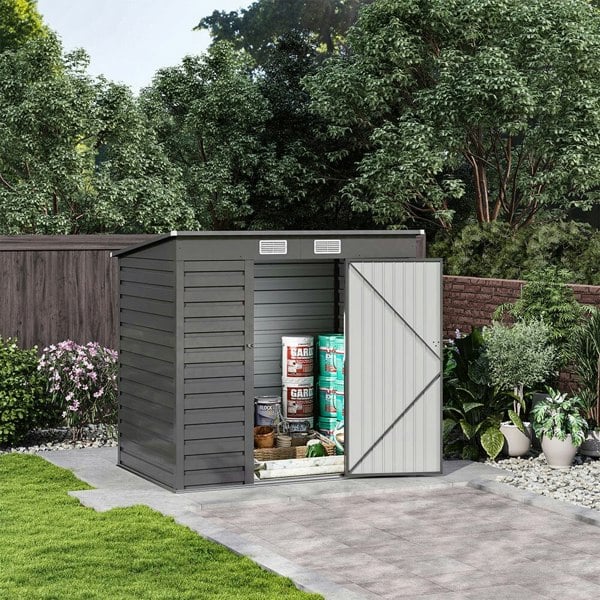 Outdoor Galvanized Steel Storage Shed Living and Home 