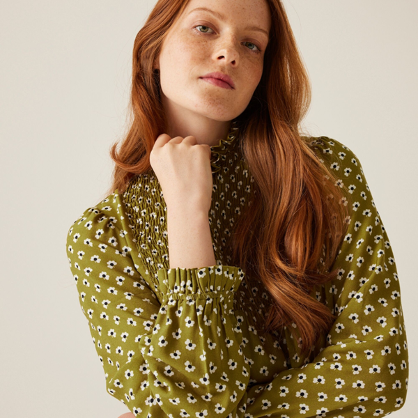Regatta Women's Orla Kiely Clover Winter Blouse - Olive