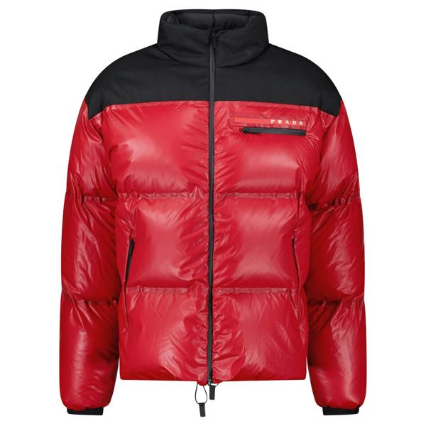 Prada Linea Rossa Re-Nylon Puffer Jacket Red - chancefashionco