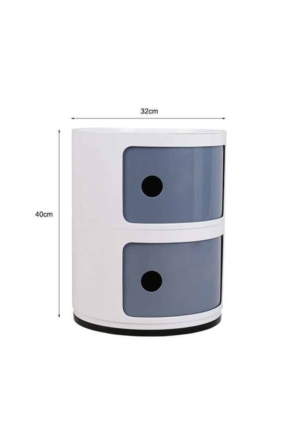 Living and Home 2-Tiered Plastic Storage Drawer Unit