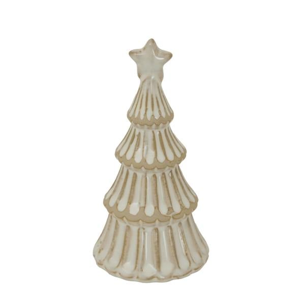 Hill Interiors Ceramic Layered Tree Christmas Decoration - White