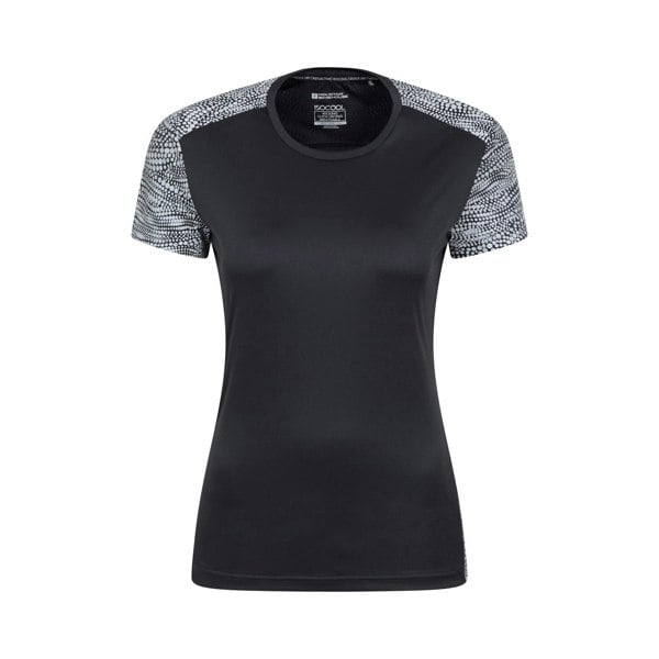 Mountain Warehouse Womens Pro Reflective Running T-Shirt - Black