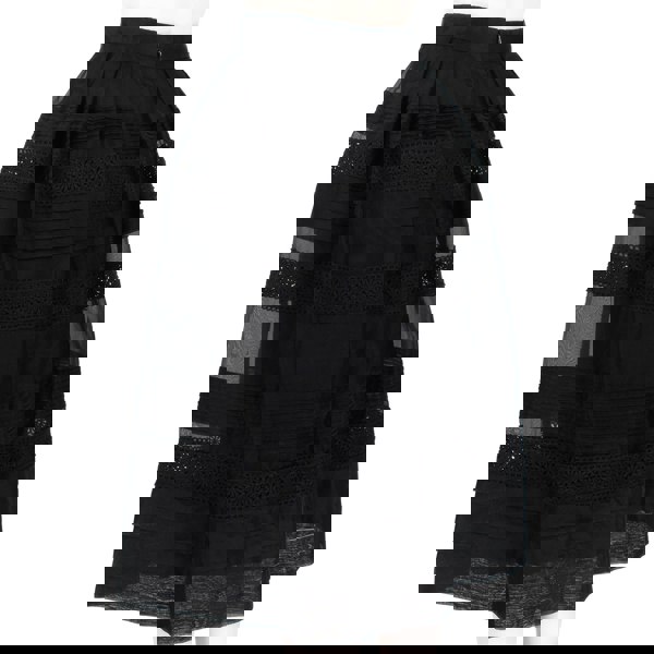 Temperley London skirt in black silk chiffon