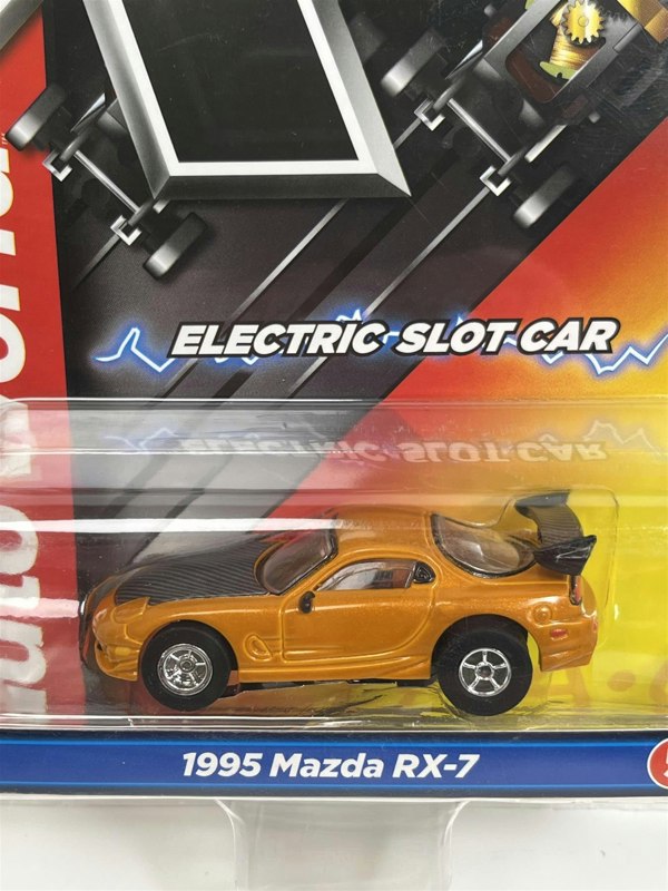 Auto World Slot Cars 1995 Mazda RX-7 Orange HO Scale Slot Car X Traction Auto World SC368-5