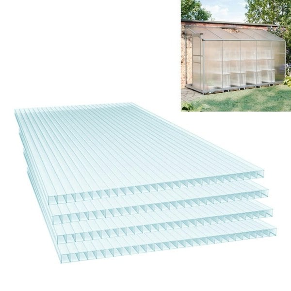 Livingandhome Clear Polycarbonate Sheets for Greenhouse Covering Living and Home