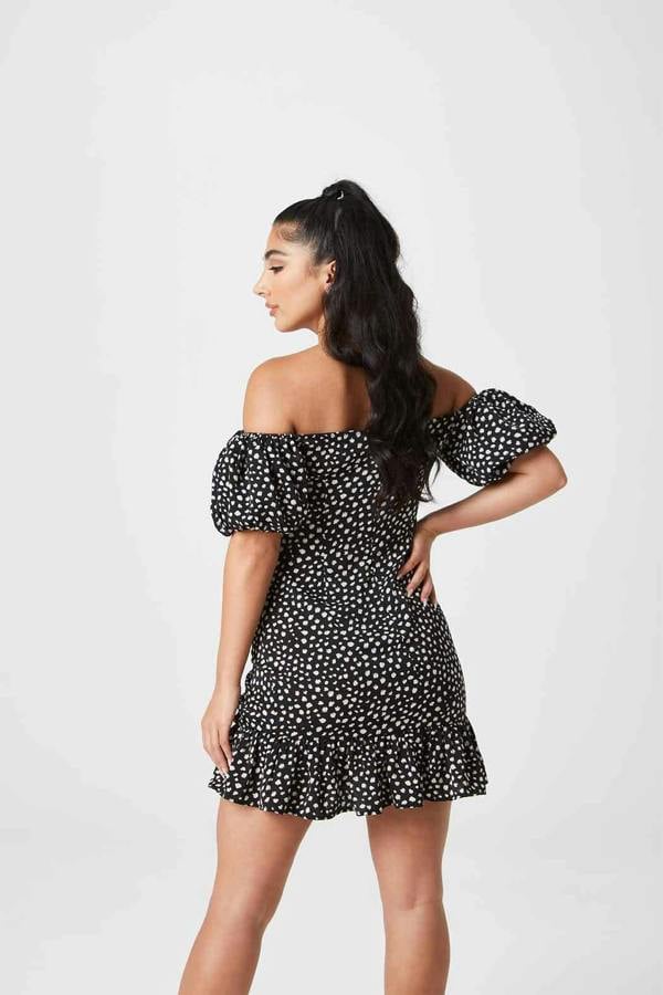Urban Bliss Dannika Spot Ruche Front Dress