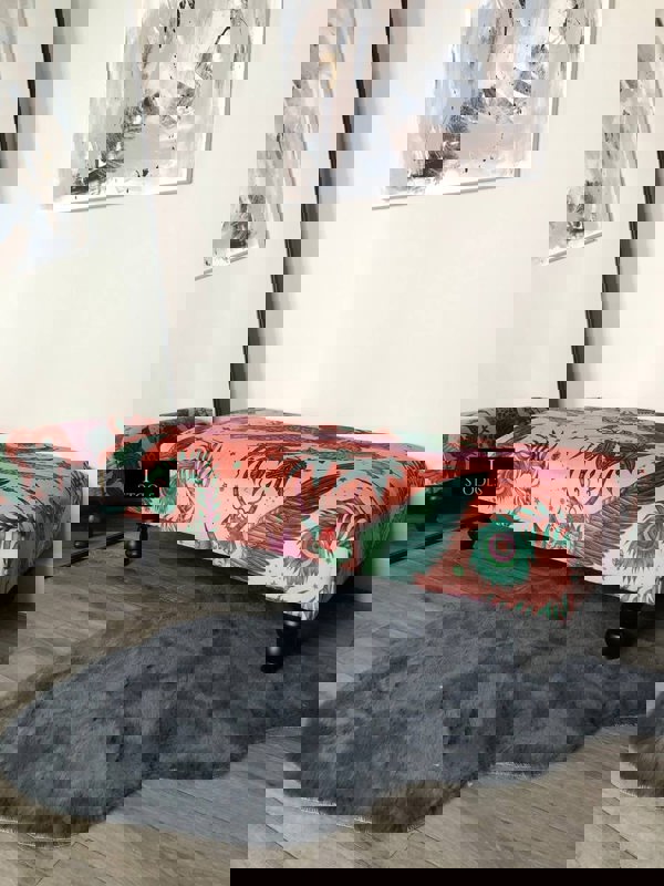 Made to measure available | contact us | Lynx Printed multicolour Fabric Footstool - ISTOOLS