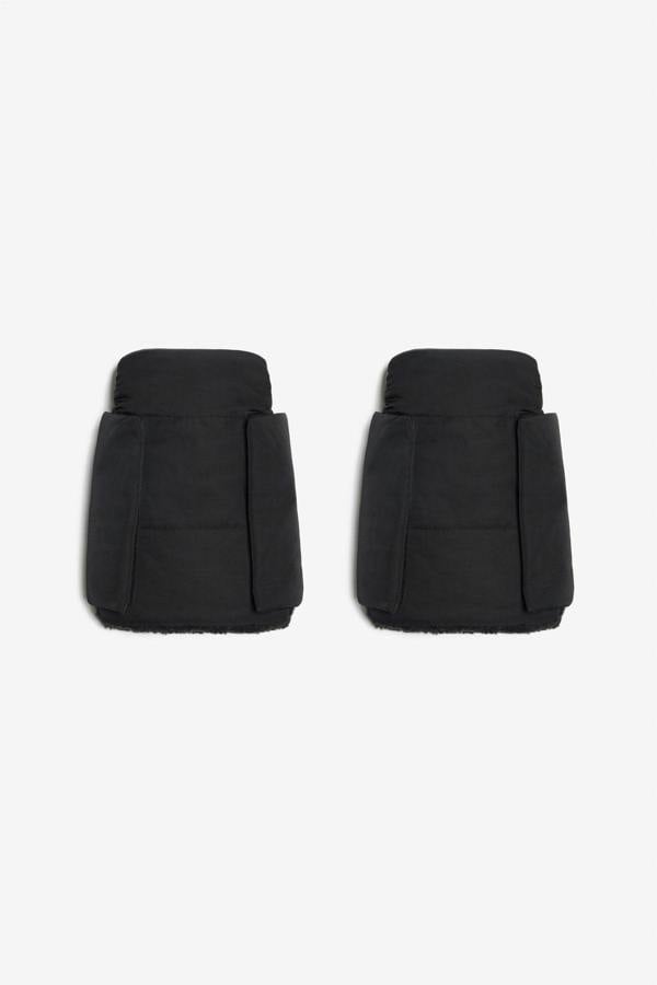 Tiba + Marl Universal Buggy Handmitts Black Quilted