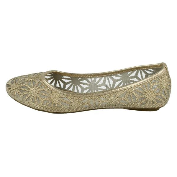 Spot On Ladies Spot On Cut Out Design Ballet Pump