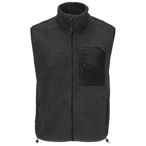 SOLS Unisex Adult Fury Sherpa Body Warmer - Carbon/Grey/Black