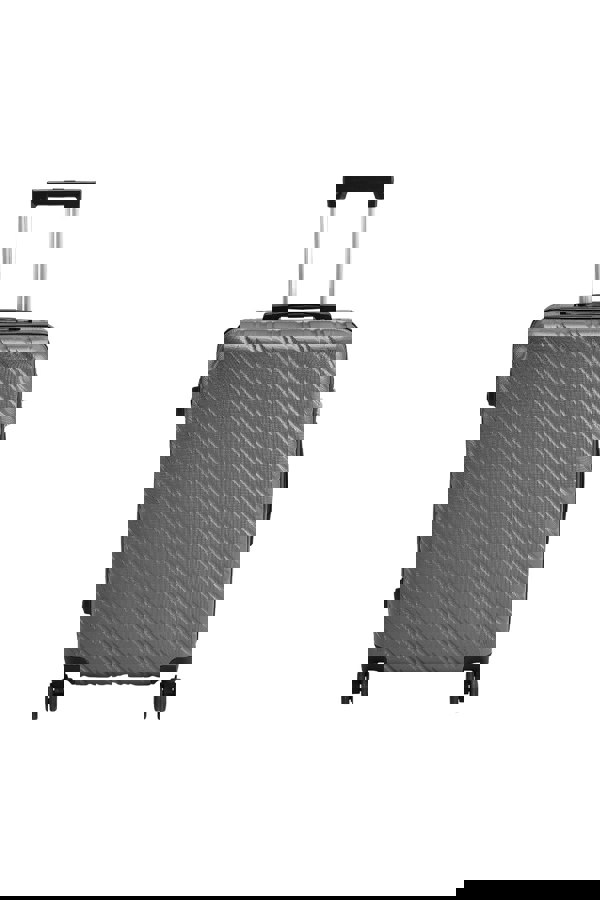 Living and Home Lightweight Hardside Travel Suitcase with Spinner Wheels, 20" Silver