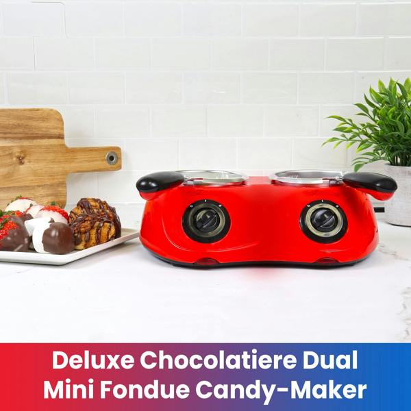 Total Chef Chocolate Melting Pot  500g Electric Fondue Set for Candy Making, Dipping & Desserts