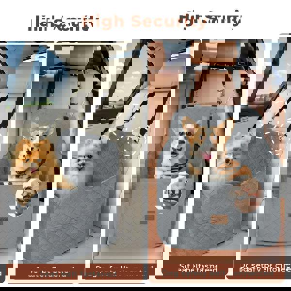 Skylos Dog Booster Car Seat Travel Carrier Bed Basket Portable Pet Cat Puppy