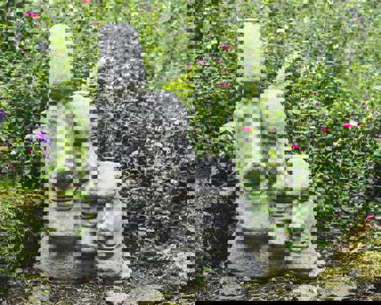 Large Easter Island Moai Head Trio for Garden