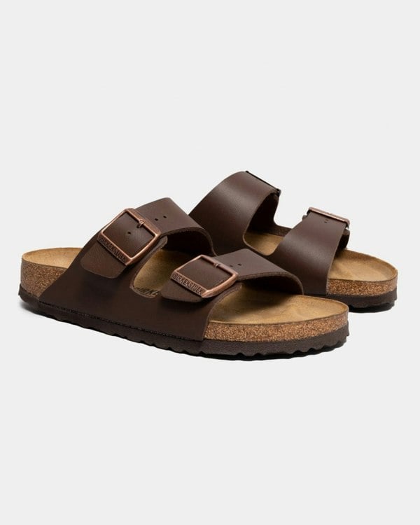 Birkenstock Arizona Narrow Birko-Flor Womens Sandals - Dark Brown