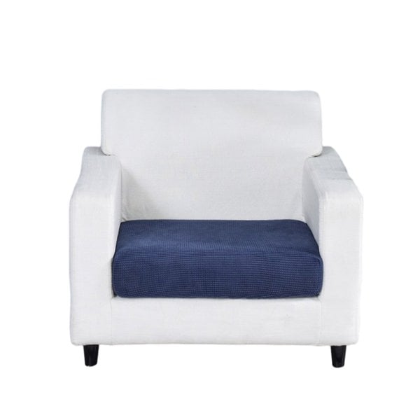 Anyhouz Anyseat Sofa Cover Navy Polyester Thick Stretchable Cushion For Living Room 1Pc Normal Size 225-275cm