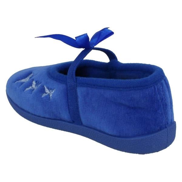 Spot On Infant Girls Spot On Slippers with Butterfly Stitching