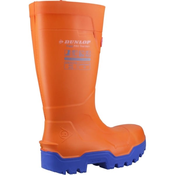 Dunlop Unisex Adult FieldPro Thermo+ Safety Wellington Boots - Orange