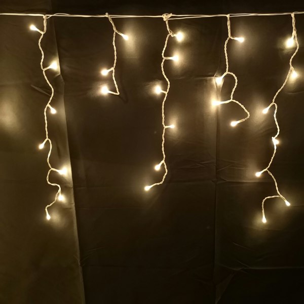 Samuel Alexander 300 LED 7.5m Premier Christmas Outdoor 8 Function Icicle Lights in Warm White