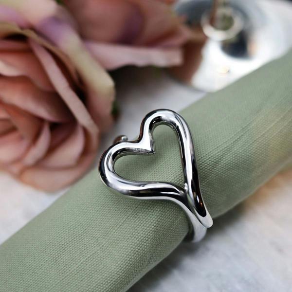 Culinary Concepts Set of Two Amore Heart Napkin Rings