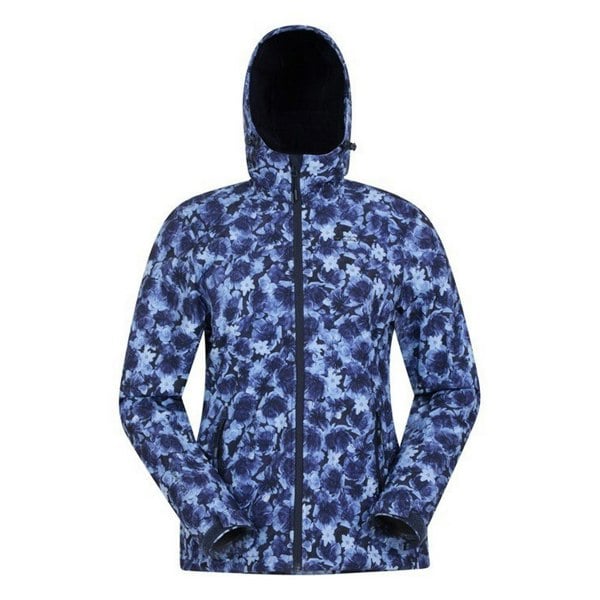 Mountain Warehouse Womens Exodus Floral Soft Shell Jacket - Navy/Light Blue