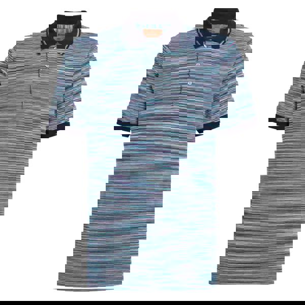 Missoni Striped Slub Polo Shirt   in  Multicoloured