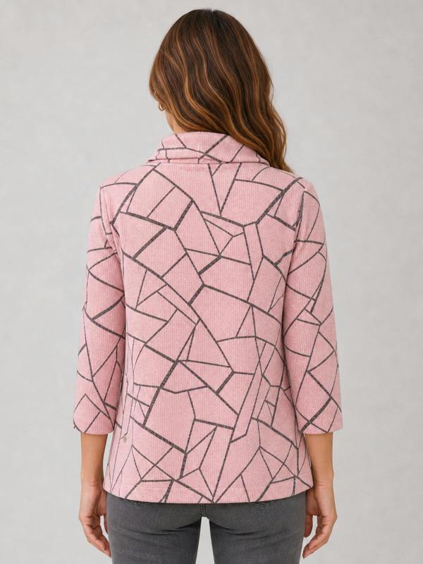 TIGI Geometeric Print Coel Neck