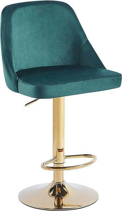 HYGRAD BUILT TO SURVIVE Velvet Bar Stools Height Adjustable Swivel Soft Padded Velvet Kitchen Bar Stools Home Bar Kitchen Counter Bar stools
