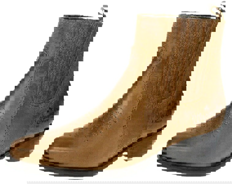 Wrangler Tex Mid Leather Pull on Mens Cowboy Western Chelsea Pointed Boots