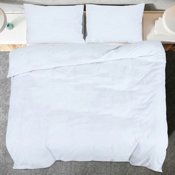 Berkfield Duvet Cover Set White 140x200 cm Cotton