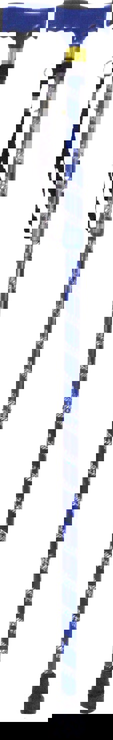 Aidapt Extendable Plastic Handled Walking Stick with Engraved Pattern Blue