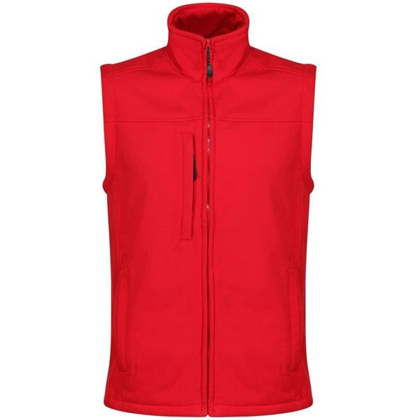 Regatta Mens Flux Softshell Bodywarmer / Sleeveless Jacket Water Repellent And Wind Resistant - Classic Red