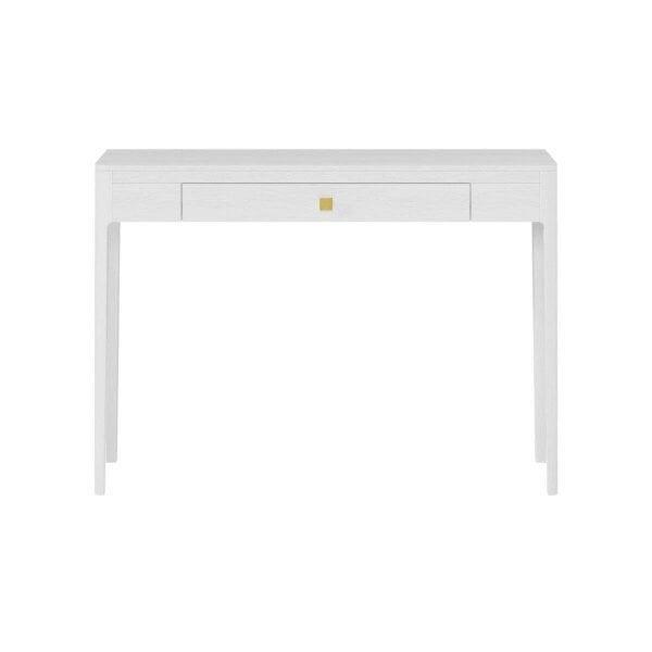 Wyld Haus Goldie White Wood Grain One Drawer Console Table