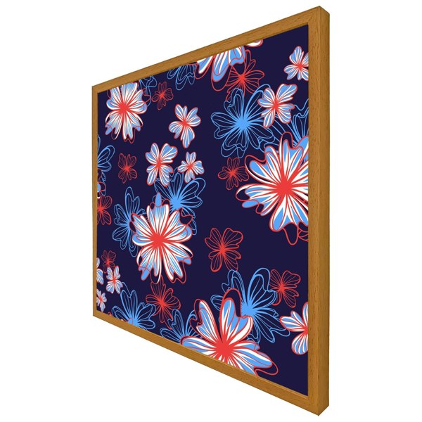 Benjamin Tate Design Red, white & blue flower print (picture Frame)