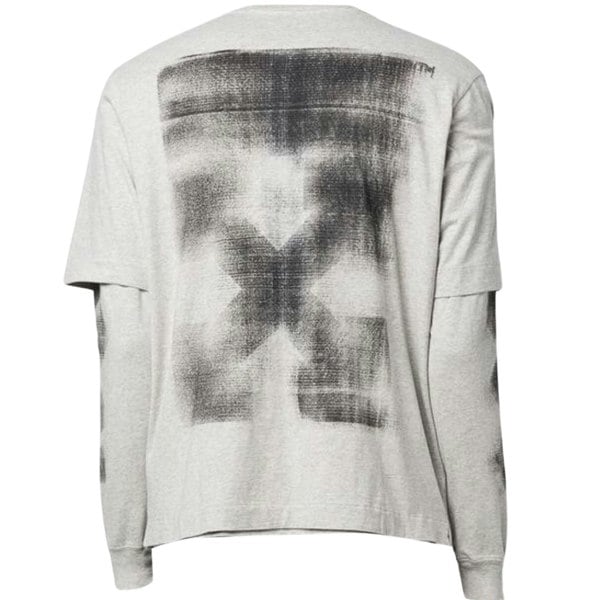 Off-White Jumbo Arrow Long Sleeve Grey Double T-Shirt XS