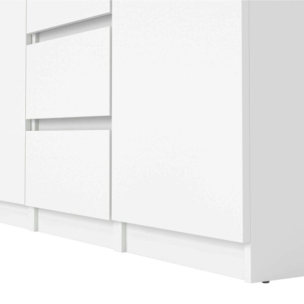 Wyld Haus Budapest White Wooden Sideboard 2 Doors 4 Drawers