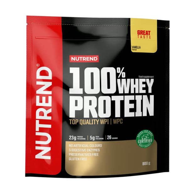 Nutrend 100% Whey Protein, Vanilla - 800g