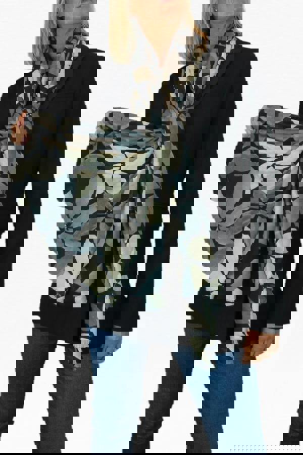 Paulo Due Large Leaf Design Wool Blend Pashmina Scarf