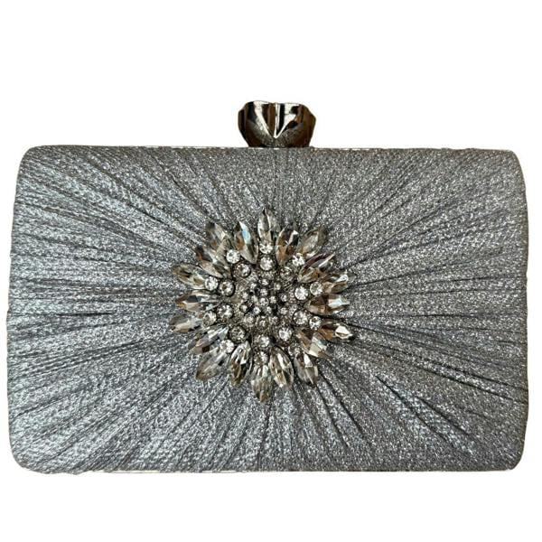 Love EMVY Petal Radiance Floral Clutch Sparkle Evening Bag
