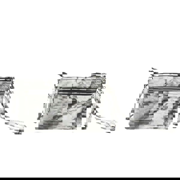 Assots London 'TODD' Black & White Tie Dye Real Leather Crossbody Wristlet Bag