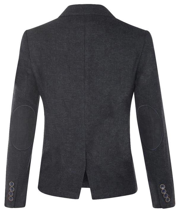 TruClothing Womens Tweed 1920s Herringbone Navy Blazer