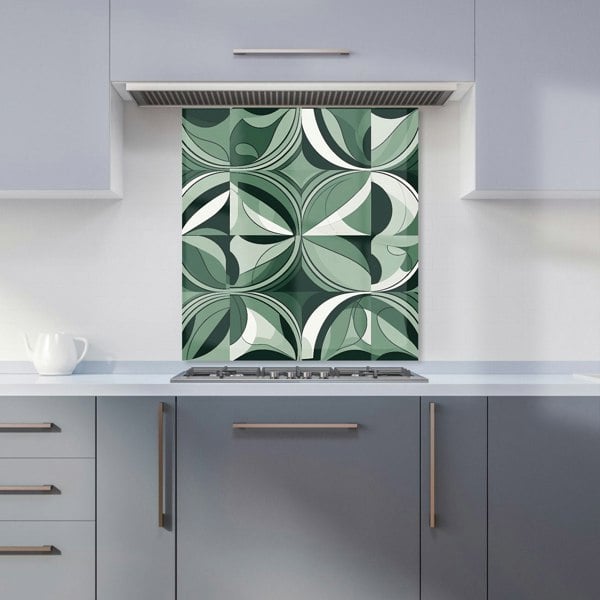 Warren Reed - Designer Geometric Green Black Kitchen Splashback