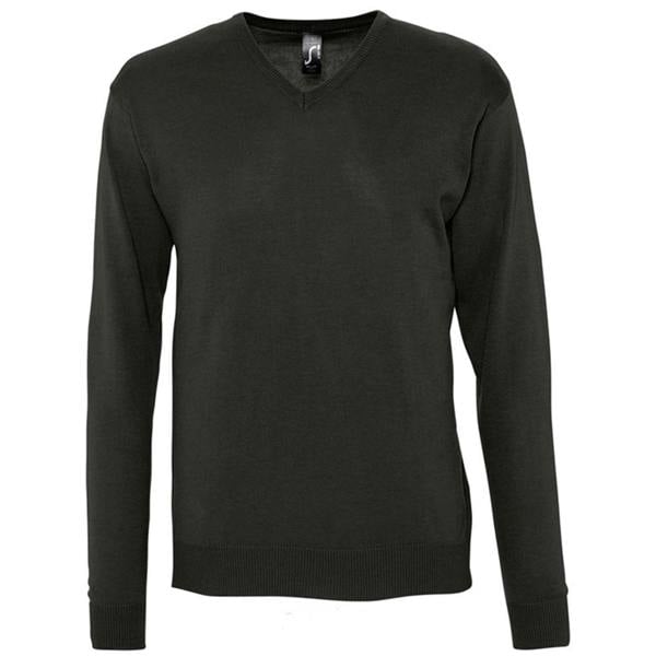 SOLS Mens Galaxy V Neck Sweater - Black - Black - 50% Cotton/50% Acrylic