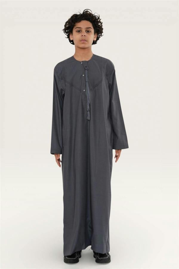 Infinity Leather Kids Boys Eid Moroccan Jubba Robe Djellaba Ramadan Eid Thobe - K-HM11