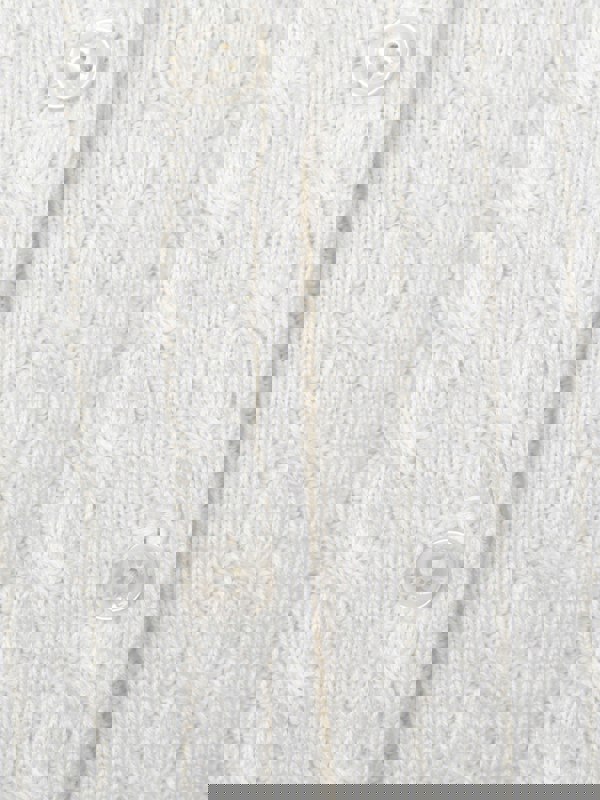 Ralph Lauren Kids Baby Girls Mini Cable Knit Cardigan in Ivory