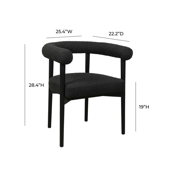 Furniture Edit Spara Black Boucle Dining Chair