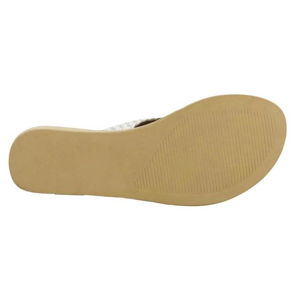 Leather Collection Ladies Leather Collection Low Wedge Braided X Stap Mules